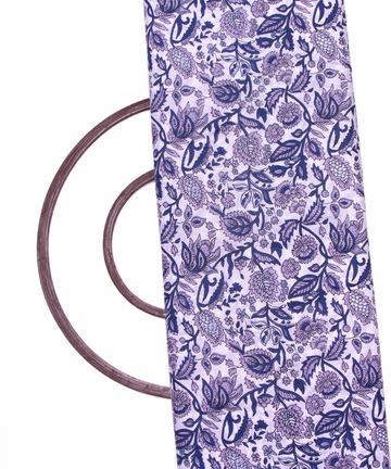 White Colour Floral Printed Cotton Fabric